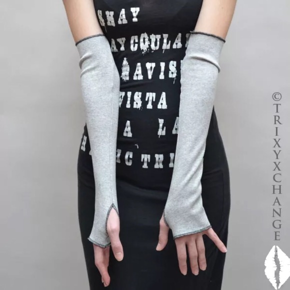 Long Arm Warmers Red Cotton Gloves Driving Sleeves Elbow Length Covers Armwarmer - Picture 6 of 6